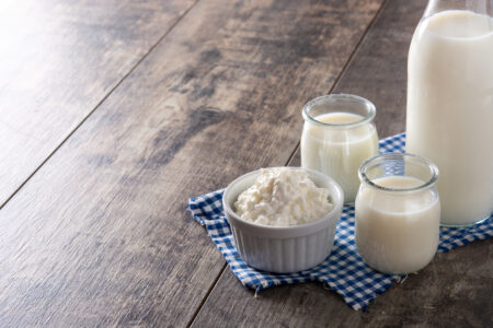 milk kefir grains wooden table